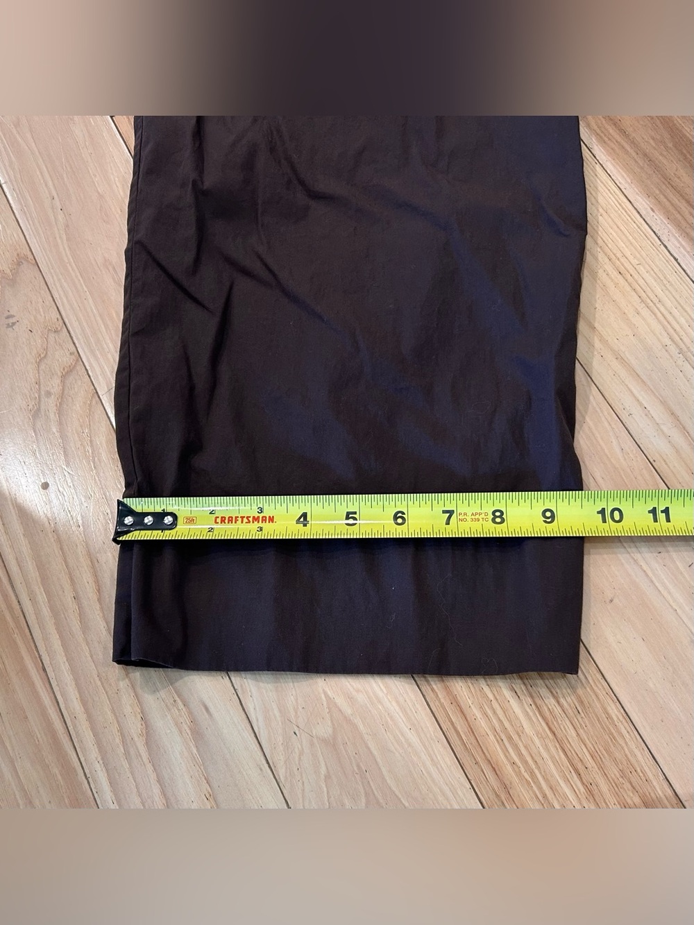 Tekla Poplin Pyjama Coffee Dark Brown Straight Leg Lightweight Pants - Size XL - Picture 9 of 9
